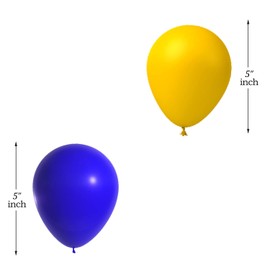 Creative Balloons 30 Pack 5 Inch Blue Yellow Balloons for Birthday, Wedding, Anniversary, Bachelorette, Festival Decor