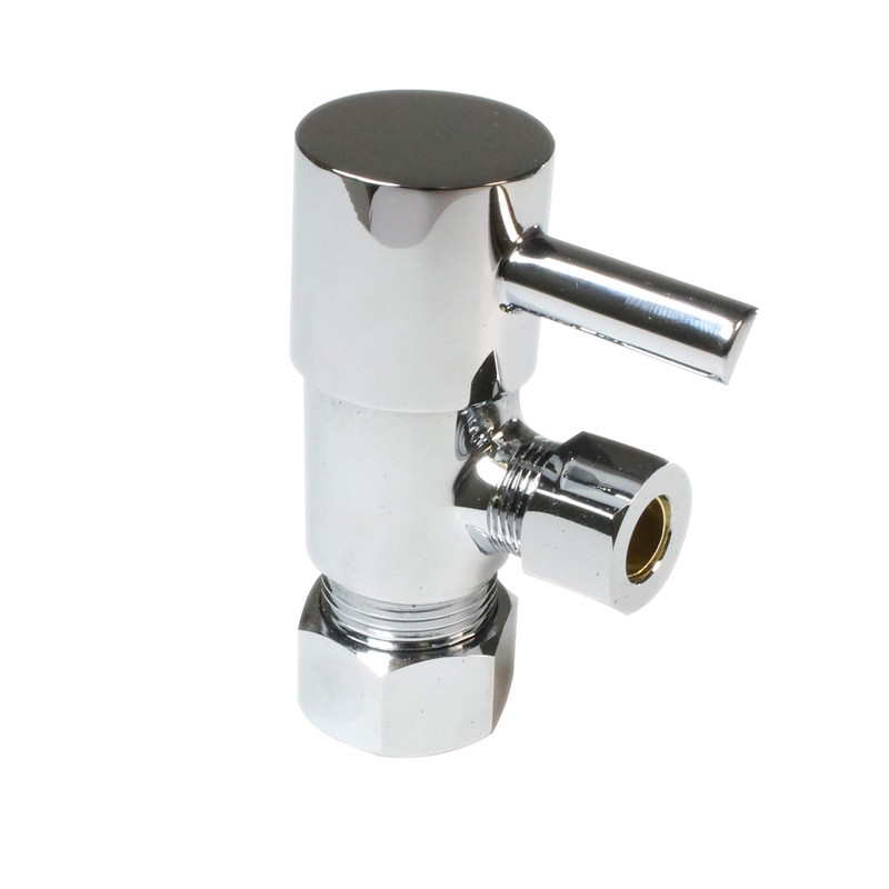 Westbrass A105QR-26 Round Lever 1/4-Turn Angle Stop 1/2" Copper x