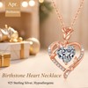 MISUMOR Women's Necklace 925 Silver with Rose Heart Pendant Chain