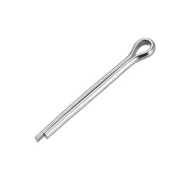 sourcing map Split Cotter Pin - 5mm x 50mm 304 Stainless Steel 2-Prongs Silver Tone Fastener Clip Key 15Pcs