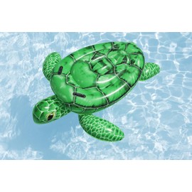 Bestway Inflatable Sea Turtle Pool Float, Kids Ride-On Pool Floatie with Handles, Swimming Pool and Beach Toy, Green