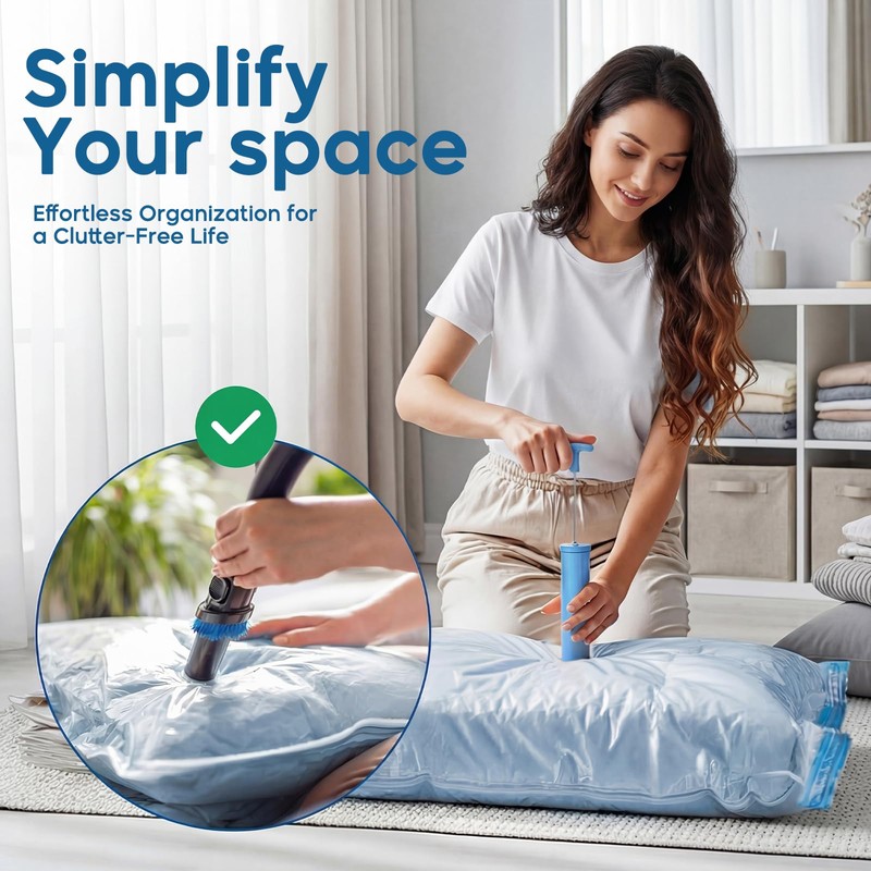 Leavans Pack of 2 90 L Storage Bags, 2 Vacuum