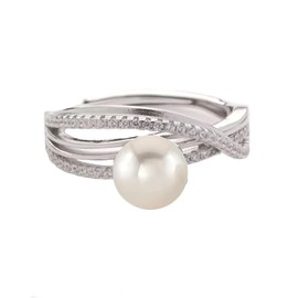 Pearl Rings Jewelry Gifts for Women Wife Fine Jewelry for Women Christmas Day Valentines Day Mothers Day Gifts for Mom Women Wife, Anniversary Birthday