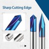 HOZLY CNC Router Bit 1/4'' Shank, 5PCS Wood Carving Bits