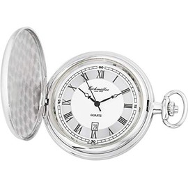 Ronda 515 PVD Coated Pocket Watch with Spring Cover, Classic / vintage