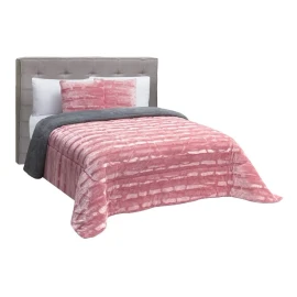 Colchas Elefantito Cobertor Mink King Size Rosa Begonia Térmico Calientito Diseño de la tela Liso