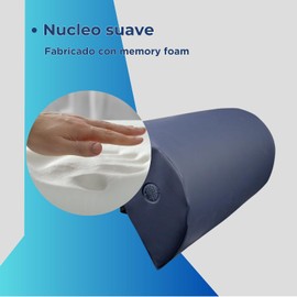 ICUS Cojín Lumbar con Memory Foam, Soporte para Espalda, Corrector de Postura para Sillas y Asientos, Azul