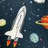 ESPiCO Beach Towel Space Bath Towel Astronaut Planet Spaceship Stars