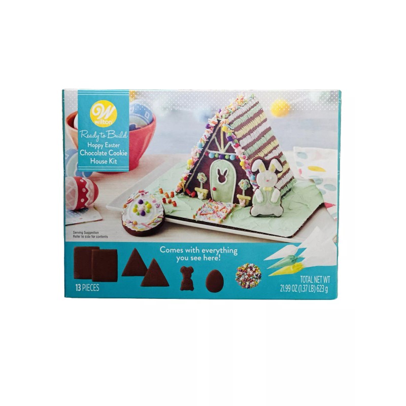 Wilton Ready To Build Happy Easter Chocolate Cookie House Kit.
