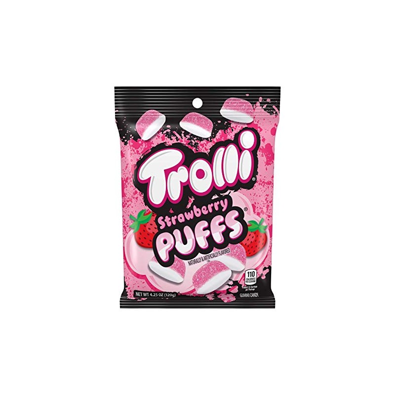 Trolli, Strawberry Puffs, Gummi Candy, 4.25 Ounce