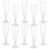 eMKay® Clear Plastic Champagne Flutes/Glasses 140ml - Pack 24 (Pack