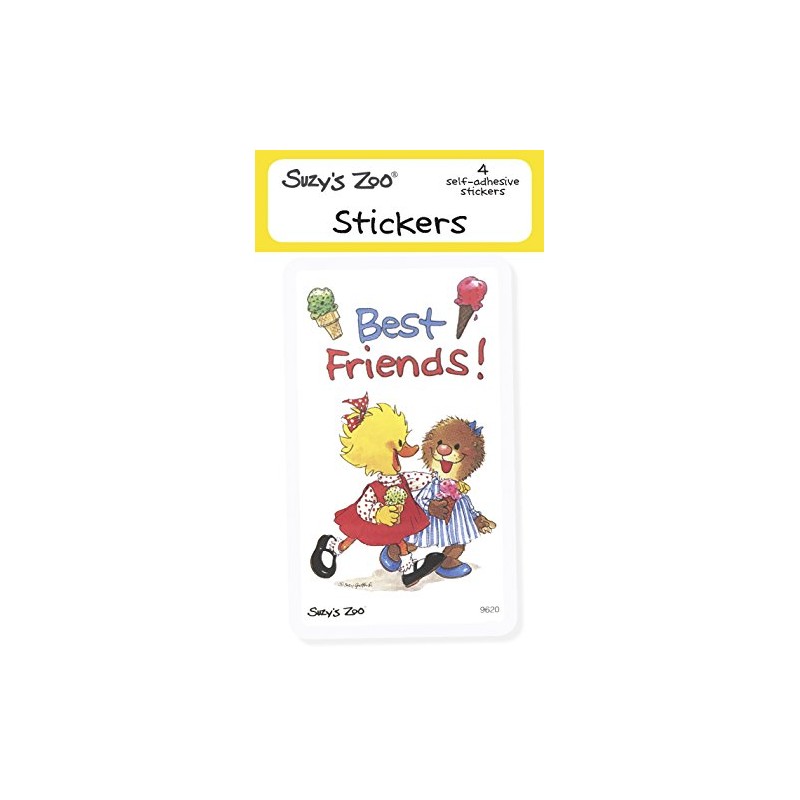 Suzy's Zoo Stickers 4-Pack, "Best Friends!" 10139
