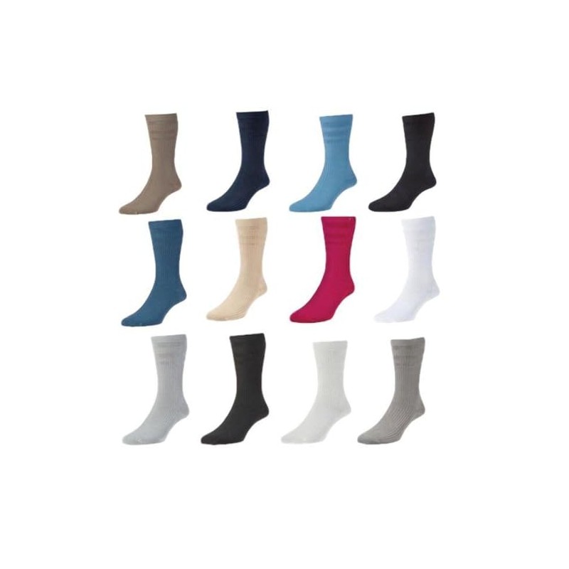 HJ Hall Men's Softop Cotton Socks , 1 pair,Black, 4-7