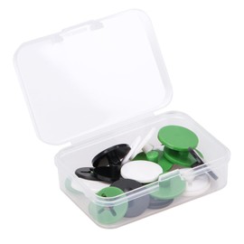 Aruicheng Running Bib Clips 12Pcs Race Bib Holder Running Bib Clip Running Bib Fixing Clips Running Bib Buckles for Runners Marathon, Skating, Track and Field Green,Black,White