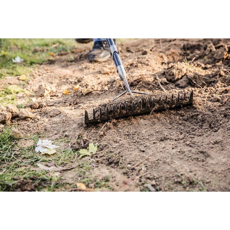 Fiskars 60" Pro Garden Rake for Soil with Lightweight Aluminum