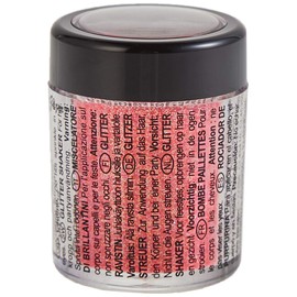 Stargazer Pastel Glitter Shaker, Coral. Cosmetic glitter powder for use on the eyes, lips, face, body, hair and nails.