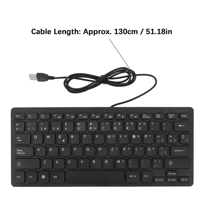 78 Keys Language Ultra Thin Keyboard Plug and Play Splash
