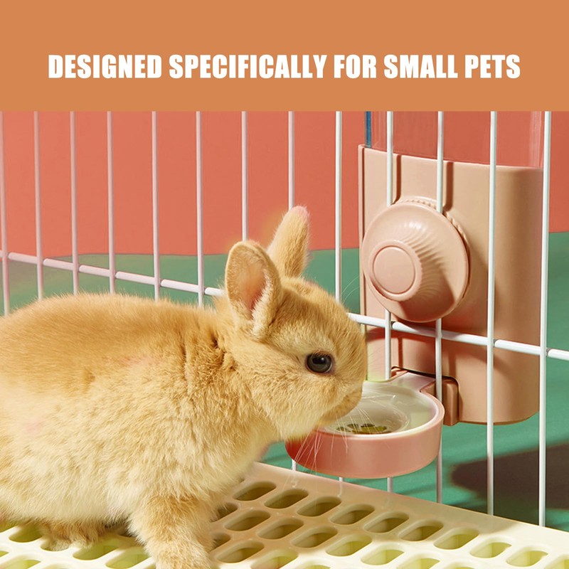 Pack of 2 Automatic Drinking Bottle Rabbit, 600 ml Hanging