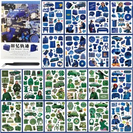 Aesthetic Journaling Stickers, Vintage Scrapbook Stickers 20 Sheets/325pcs Journal Stickers for Scrapbooking People Washi Stickers Ephemera Sticker Book for Adults Junk Journal Supplies for DIY Crafts