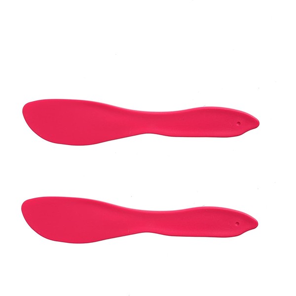 Linden Sweden Multi Purpose Spreaders Set of 2, Pink - Versatile Butter Knife for Soft Cheese, Peanut Butter, Frosting and More - BPA-Free - Made in Sweden