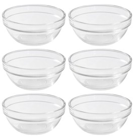 Ocean 120816 Stacked Bowl, Diameter 4.7 inches (12 cm), Set of 6, Salad Bowl, Fruit Bowl, Glass Bowl