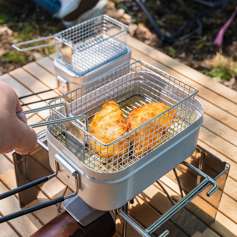 MiliCamp MF-750 Large Mestin Fitted Colander Fryer Basket Colander Stainless