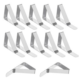 BNYD Tablecloth Clips 12 Pack Steel Table Protector Cover Clamps Skirt Clips for Home Kitchen Restaurant Picnic Tables