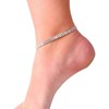 TRHDFW Layered Beach Rhinestones Anklet Silver Ankle Bracelets Crystal Foot