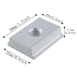 T-Track Slider MEETOOT 4pcs Silver Aluminum Alloy M8 T Slot Nut Furniture Nuts for Profile Woodworking Tool Slot Fastener