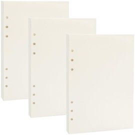 135 Sheets/270 Pages A5 Blank Paper, BetterJonny 6 Holes Refill Blank Paper 100gsm A5 Loose Leaf Binder Paper for A5 Binder Loose Leaf Refill Planner Inserts for Binder Refillable Journals Notebooks