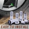 QILISEN Chrome Valve Stem Caps 5 Pack - TR413 Valve
