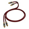 Hagietek 2 RCA Audio Cable Audiophile Gold Plated Stereo Braided