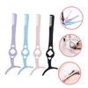 WOONEKY Eyelash Clamp Tweezers Comb 4pcs Eyelash Tweezers Set for