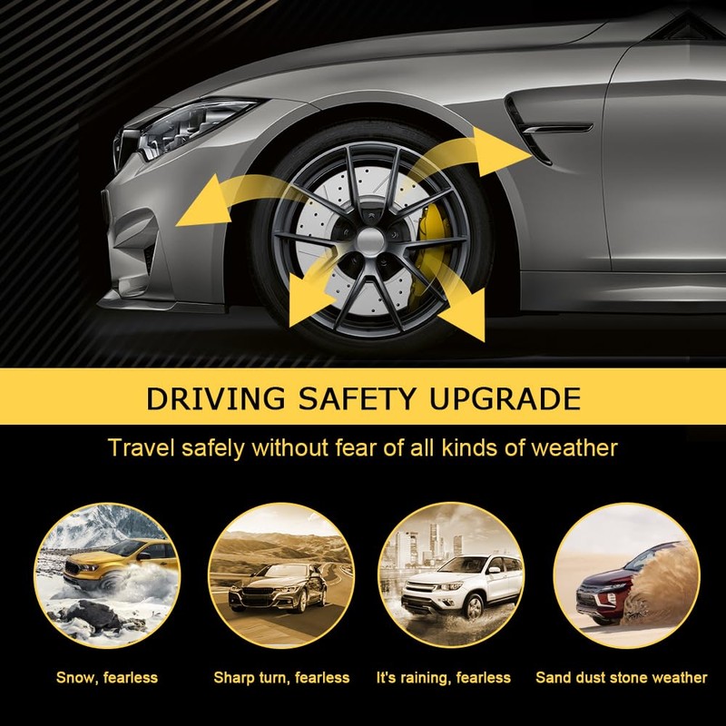 Fraxle Front Drilled & Slotted Disc Brake Rotors and Ceramic