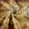 JAWO Medieval Compass Map Wall Hanging Decoration Tapestry, Metro Style,