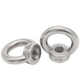 M10-1.5 Eye Nut, M10 Fastener Nuts 304 Stainless, Bright Finish,2Pcs