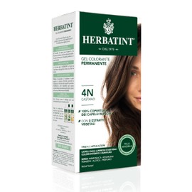 Herbatint Herbatint Natural Permanent Herbal Hair Color Gel 4N Chestnut - Organic Herbal Ingredients - Dermatologically Tested - Ammonia-Free, Resorcinol-Free, Parabens-Free, Vegan - 135 mL