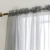 MIULEE Solid Gray Kitchen Sheer Valance Linen Look Window Curtain,Living