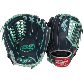 Rawlings | R9 Series Baseball Glove | 11.75" | Right Hand Throw | Navy/Mint