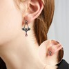 LPYO Rhinestone Bat Stud Earrings for Women Gothic Vampire Halloween