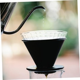 TEHAUX 2pcs Creative Glass Coffee Dripper Filter Funnel Heat Resistant Coffee Filter for Home and Restaurant Use for Enhanced Extraction and Flavor