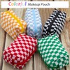PAZIMIIK PAZIMIIK Checkered Makeup Bag for Purse Portable Zipper Make
