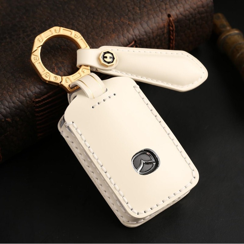Smasol Genuine Leather Key Case, Key Cover, Key Shell, Smart