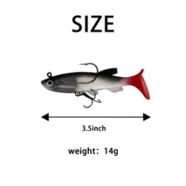 DRYIC 10 pcs Soft Bionic Fishing Lures, Fishing Lure Set, Glow-in-The-Dark Bionic Lures Fish Hooks, Slow Sinking Bionic Swimming Lures Accessory for Saltwater & Freshwater