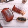Menesia Beard Brush and Comb Set, Boar Bristle Hair Beard