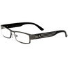 Khan Designer Reading Glasses RD934-Gun-200 in Gunmetal 50mm
