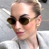Oval Sunglasses Women Metal Frame Sun Glasses Men Classic Vintage