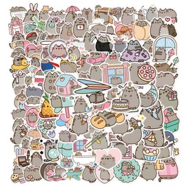 110Pcs Cat Stickers, Kawaii Emoticon Stickers, Cute Animal Stickers for Teens Adults, Cartoon Stickers for Water Bottles, Phone, Laptop, Party Bag Fillers, Skateboard, Guitar, Car