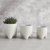 47th & Main Textured Dots Ceramic Tripod Footed Home Decor