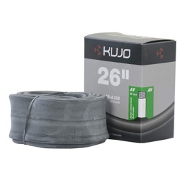 Kujo Bicycle Tube, Schrader Valve, Different Sizes, 35 or 48mm Valve, Single or Twin Pack, Unisex, 553025, 26 x 1.75/2.15-35mm Valve, 26 x 1.75/2.15-35mm Valve